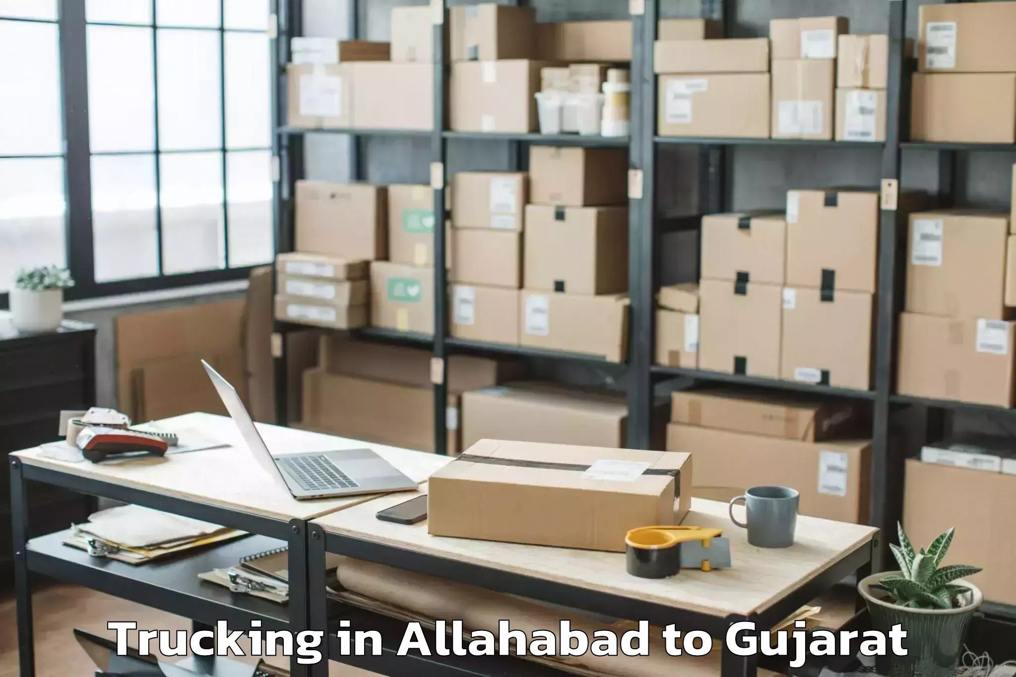 Book Allahabad to Rajpipla Trucking Online